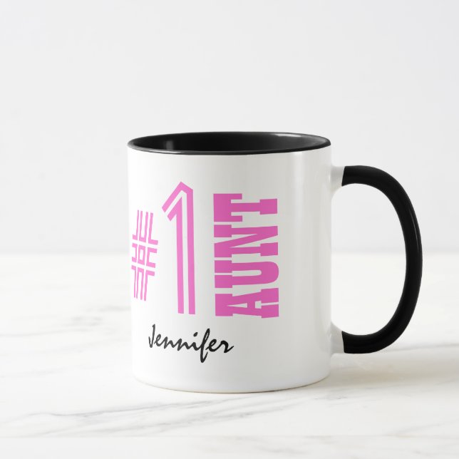 Numrera en rosa 1 för samling för gåva för mugg (Höger)