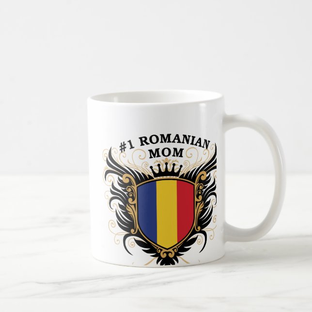 Numrera en rumänsk mamma kaffemugg (Höger)