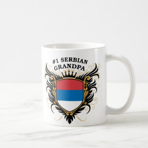 Numrera en serbisk morfar kaffemugg