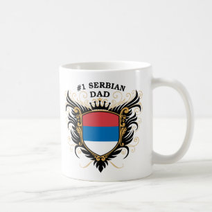 Numrera en serbisk pappa kaffemugg