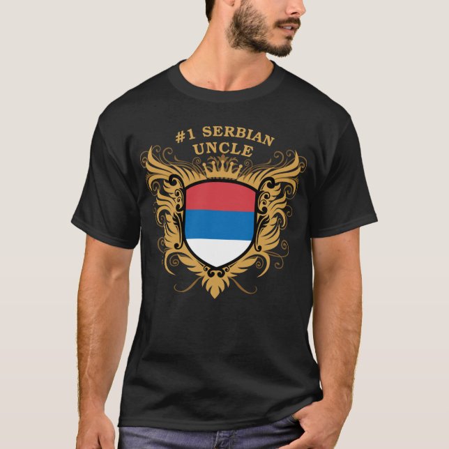 Numrera en serbisk Uncle T Shirt (Framsida)