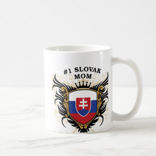 Numrera en slovakisk mamma kaffemugg