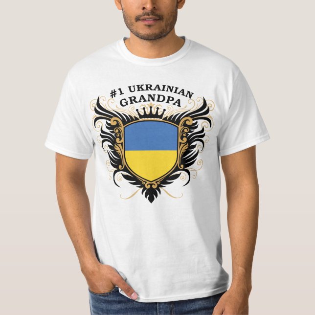 Numrera en ukrainsk morfar tee (Framsida)