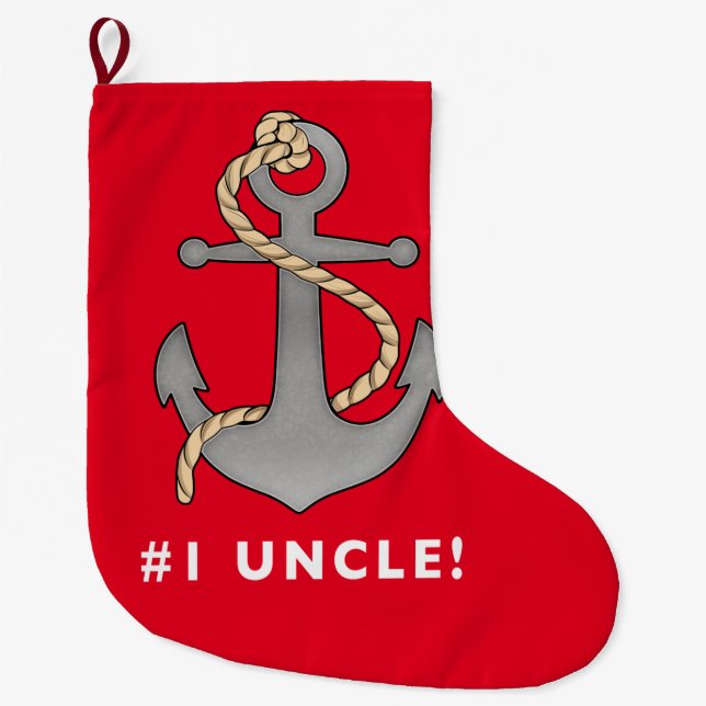 Numrera en Uncle Ankra med ett rep Stor Julstrumpa (Framsidan)