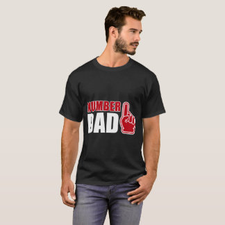 Numrera en utslagsplats för far #1 för t-shirt
