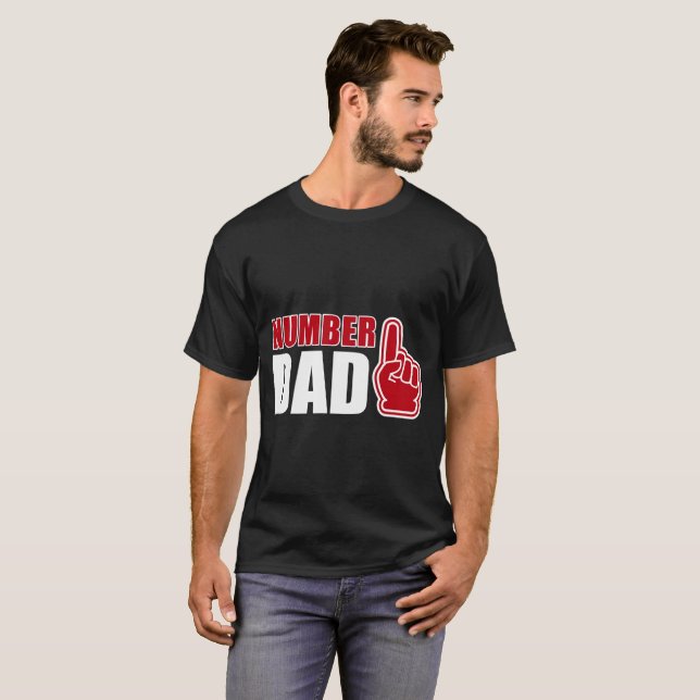 Numrera en utslagsplats för far #1 för t-shirt (Hel framsida)