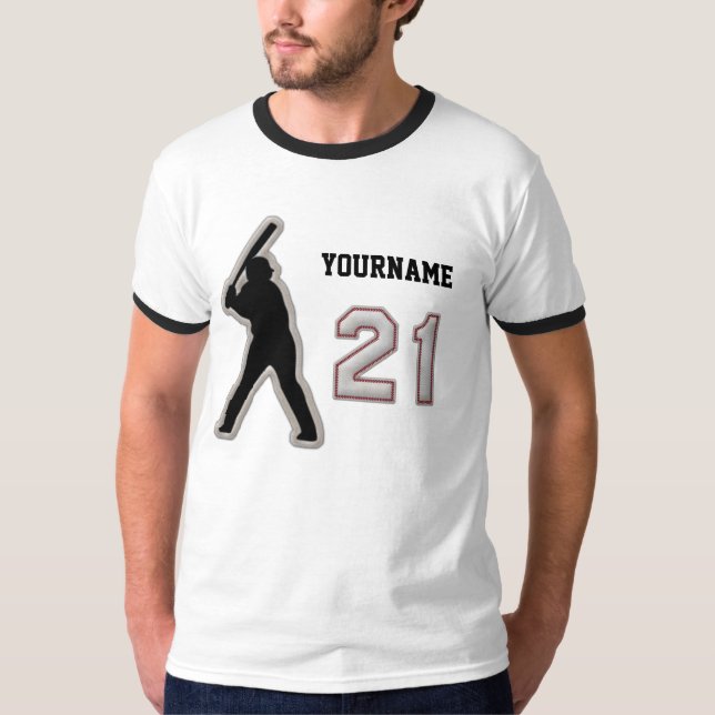 Numrera enhetlig Hitter 21 - kall baseball syr Tröja (Framsida)