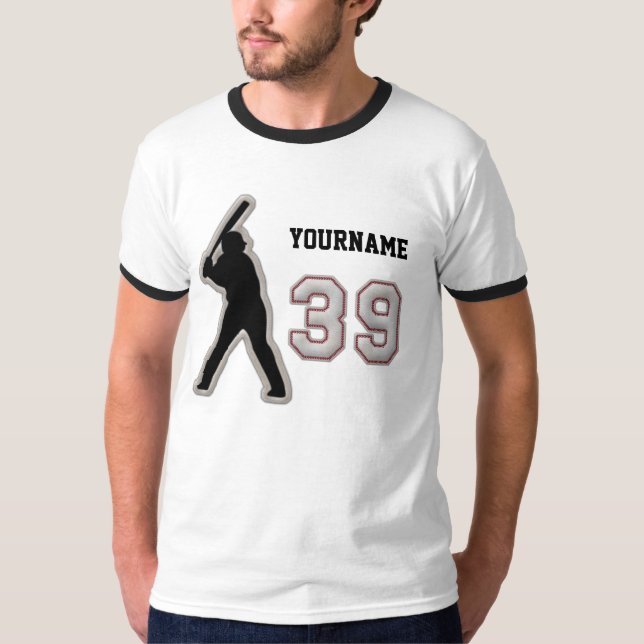 Numrera enhetlig Hitter 39 - kall baseball syr Tee Shirt (Framsida)