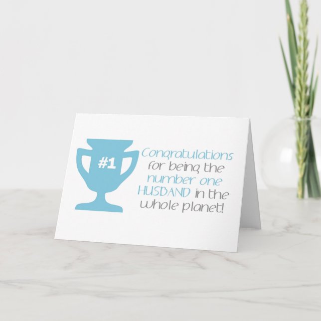 Numrera ett makefar kort för födelsedag för dag (Framsida)