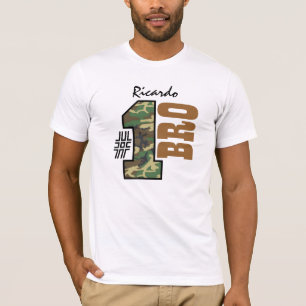 Numrera ett namn för den BRODERCamo anpassningsba Tee Shirt