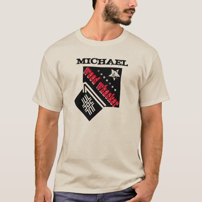 Numrera ett OGRÄS WACKER med Grungestjärnor A07 T Shirt (Framsida)