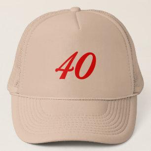 Numrera Forty 40th födelsedaggåvor Keps