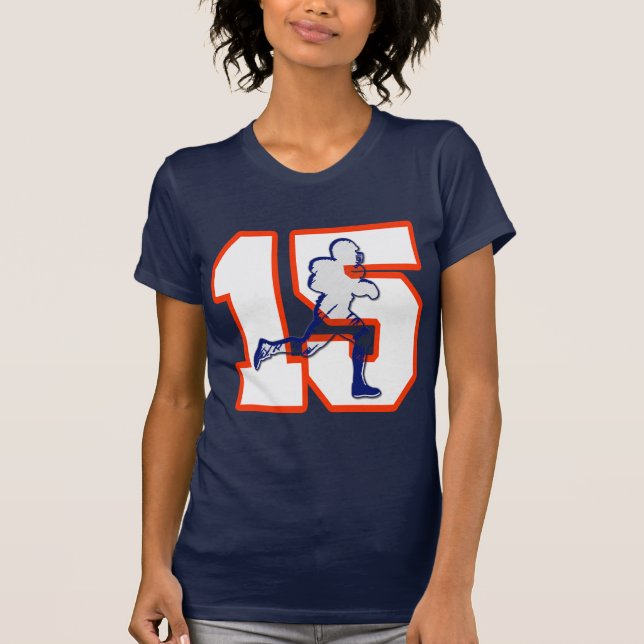 Numrera fotbollsspelare 15 t-shirt (Framsida)