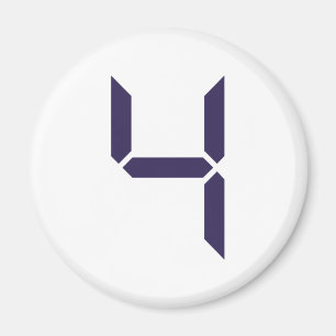 Numrera - fyra - 4 magnet