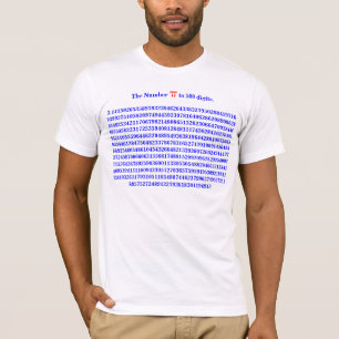 Numrera PI till 500 siffror. 3,14159265…, SKJORT Tee