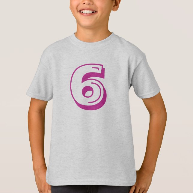 Numrera skjorta 6 tee (Framsida)