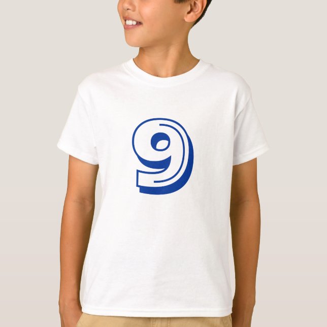 Numrera skjorta 9 tee shirt (Framsida)