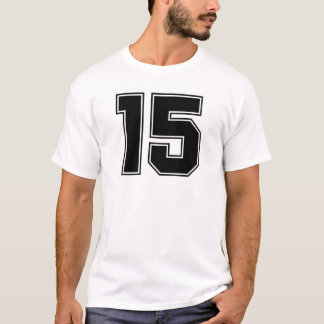 Numrera trycket för frontside 15 t-shirt