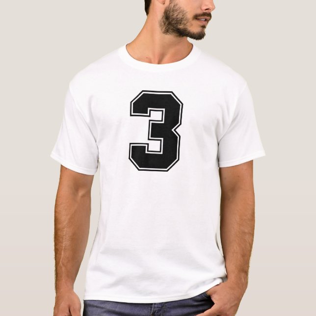 Numrera trycket för frontside 3 tee (Framsida)