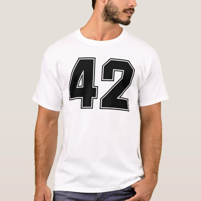 Numrera trycket för frontside 42 t shirt (Framsida)