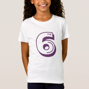 numrera utslagsplatsålder 6 t-shirt