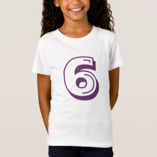 numrera utslagsplatsålder 6 t-shirt