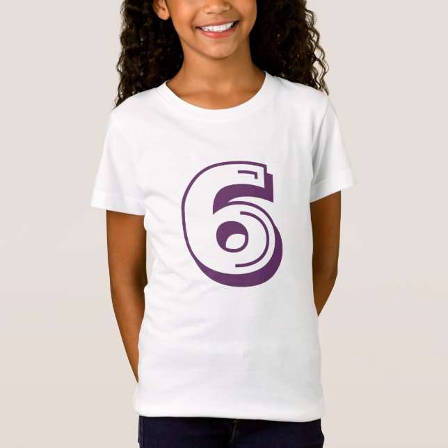 numrera utslagsplatsålder 6 t-shirt (Framsida)