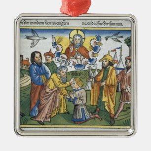 Numrerar 27 18-23 Moses lägger hans räcker på Julgransprydnad Metall