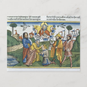Numrerar 27 18-23 Moses lägger hans räcker på Vykort
