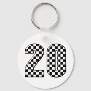 numrerar auto tävla 20 nyckelring