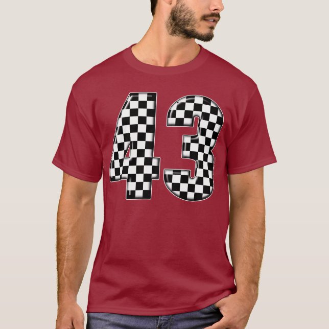 numrerar auto tävla 43 tee shirt (Framsida)