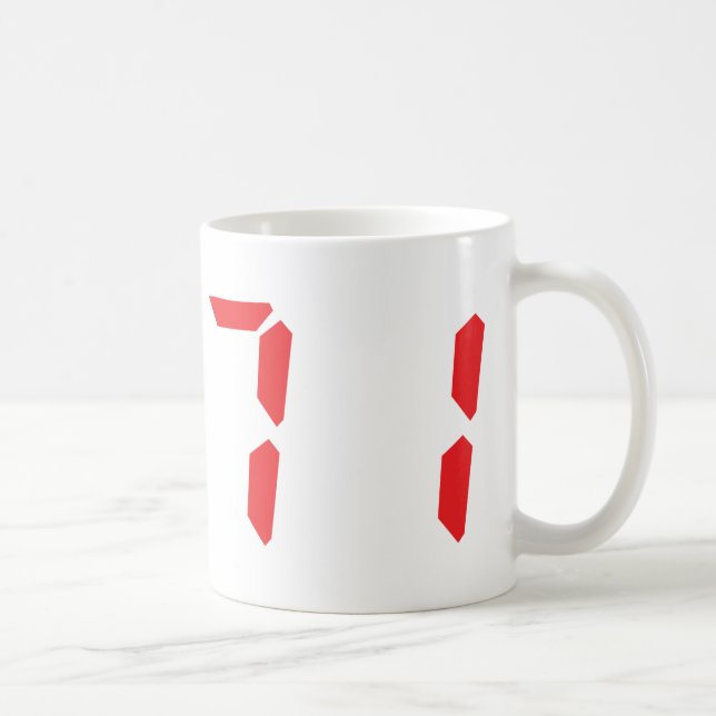 numrerar den digitala röda ringklockan för kaffemugg (Höger)