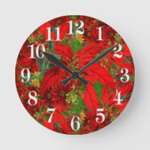 Numrerar den röda julstjärnan för helgdag med vit