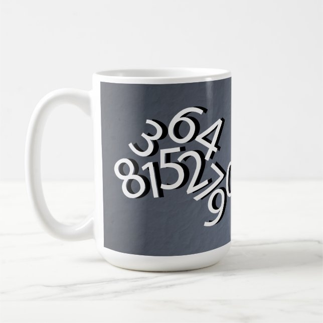 Numrerar design kaffemugg (Vänster)