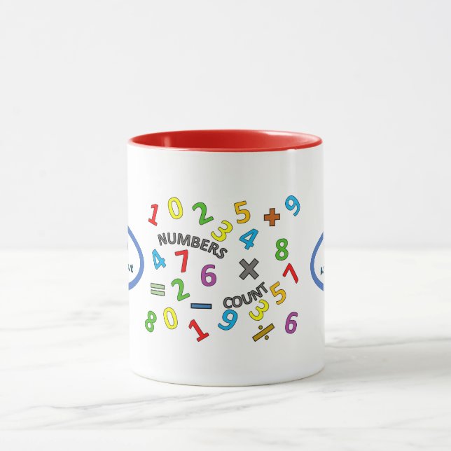 Numrerar räkningsmuggen mugg (Center)