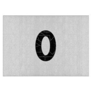 Numret noll (0) i svart