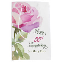 Nun 55th Anniversary Jubileum Anpassat Namn Rosa R