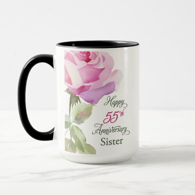Nun 55th Anniversary Sister Catholic Jubilee Pink  Mugg (Vänster)