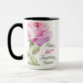 Nun 60-årsjubileum Katolskt jubileum Rosa ros Mugg