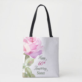Nun 60-årsjubileum Katolskt jubileum Rosa ros Tygkasse