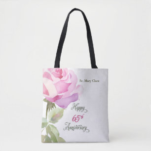 Nun 65-årsjubileum Anpassat Namn Rosa Ros Tygkasse