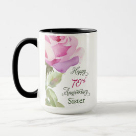 Nun 70-årsjubileum Syster Jubileum Rosa Ros Mugg