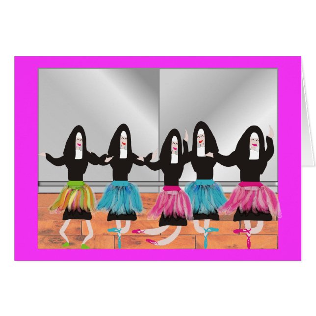 Nun Ballerina Gifts Hälsningskort (Framsidan Horizontal)