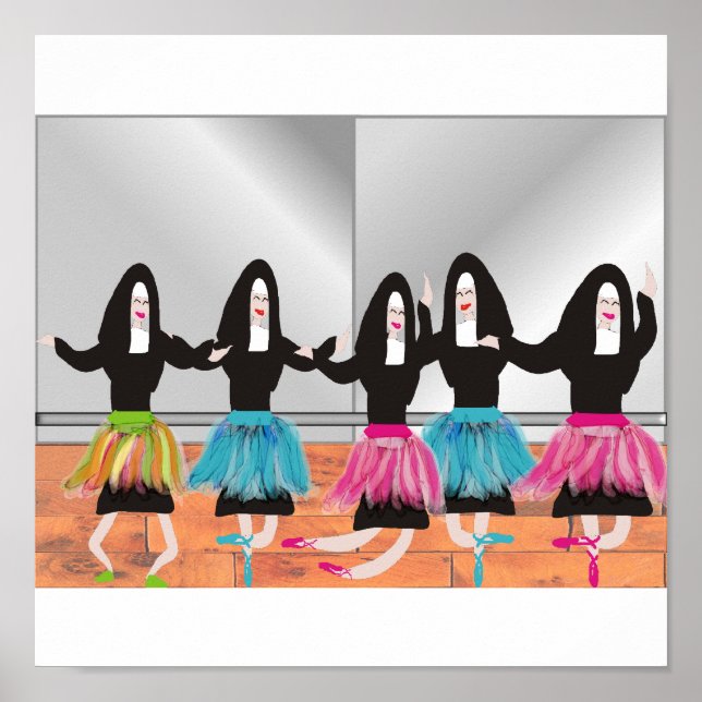 Nun Ballerinas Art Poster (Framsidan)