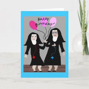 Nun Birthday Gifts "Grattis på födelsedagen Sister Kort