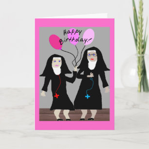 Nun Birthday Gifts "Grattis på födelsedagen Sister Kort