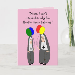 Nun Birthday Kort