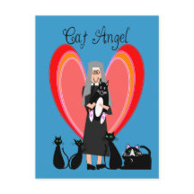 Nun Cat Angel Art-presentationer