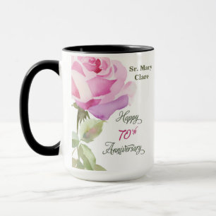 Nun Custom Name 70-årsjubileumsros Mugg