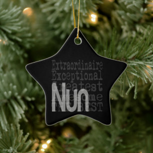 Nun Extraordinaire Julgransprydnad Keramik